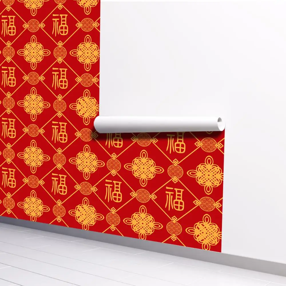 

2020 New Released Blessing Arrived Thickened Self-Adhesive Wallpaper for Room Decoration and Furniture Renovation