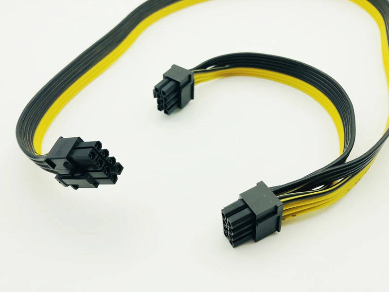 8Pin to 8Pin(6+2) Video Card Power Supply Cable Dual Port Connector 8p to 8p Cable 18AWG Wire Adapter for PC Computer BTC Mining