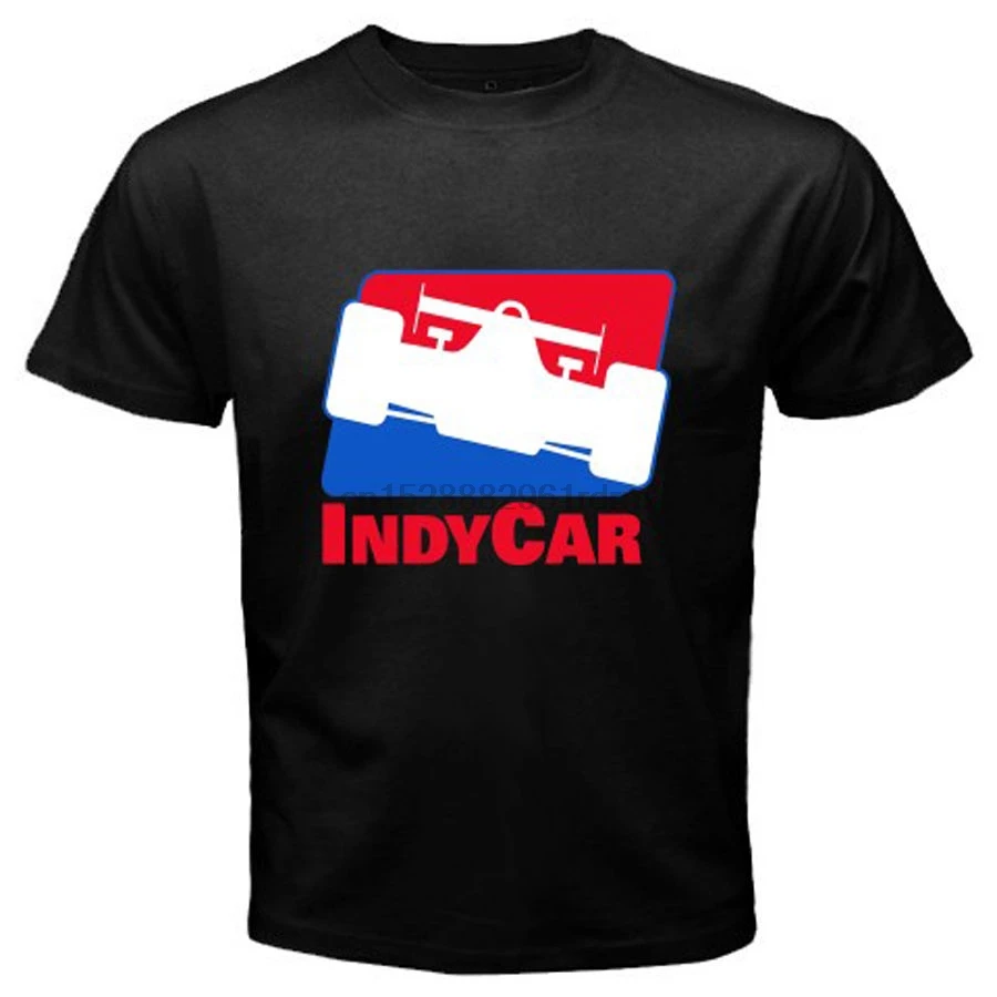 INDYCAR Indy Racing League Logo Indianapolis Mens Black T-Shirt Size S to 3XL summer o neck tee free shipping cheap |