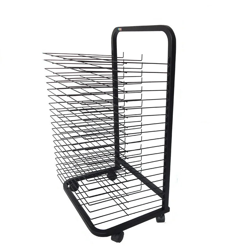 KENAYI ACLL 20 Shelves Art Dry Rack Metal Mobile Space Saver Ideal for Art Drying Displaying