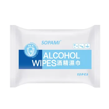 

12pcs / Pack Medical Disinfection Portable Alcohol Swabs Pads Wipes Antiseptic Cleanser Cleaning Sterilization