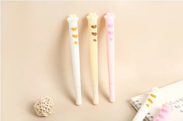 Gel Pen Wholesale Cute Cat Claws Soft Glue Neutral Pen Students Creative Pen Stationery Writing Tools 40pcs/Lot 0.5mm GP658