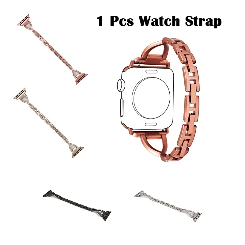 4 цвета женские Смарт часы ремешок 38 мм/42 мм браслет для Apple Watch ювелирные изделия