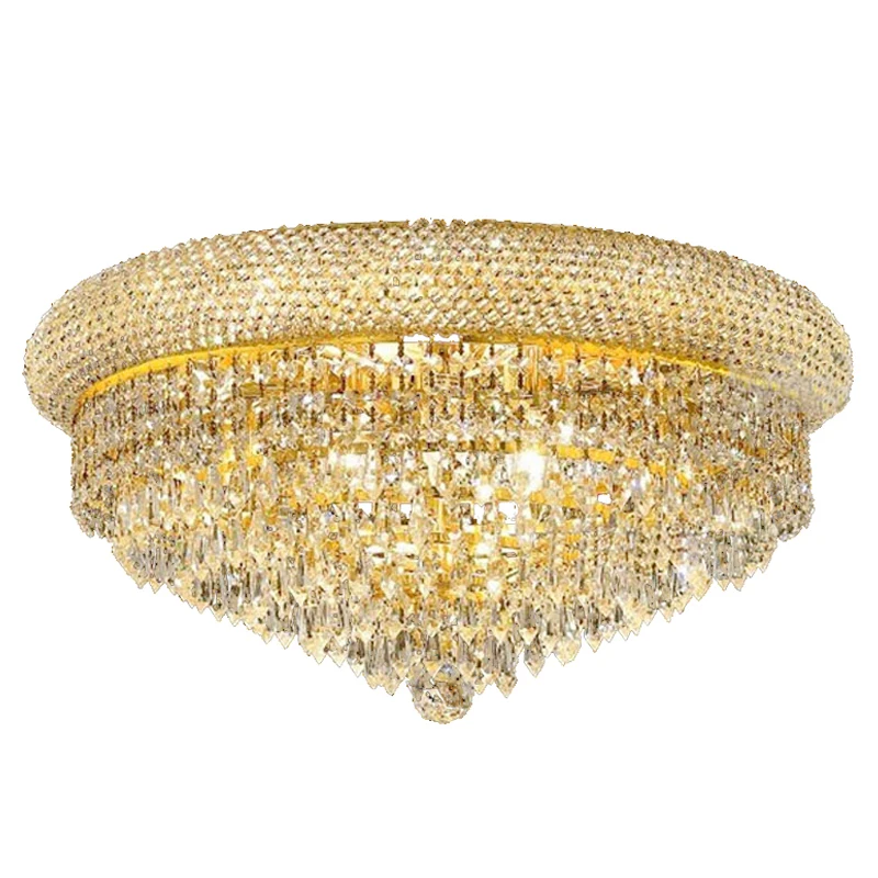 Phube Lighting Empire Gold Crystal Ceiling Light Luxury K9 Crystal Ceiling Lamp Lighting Lustre Free Shipping