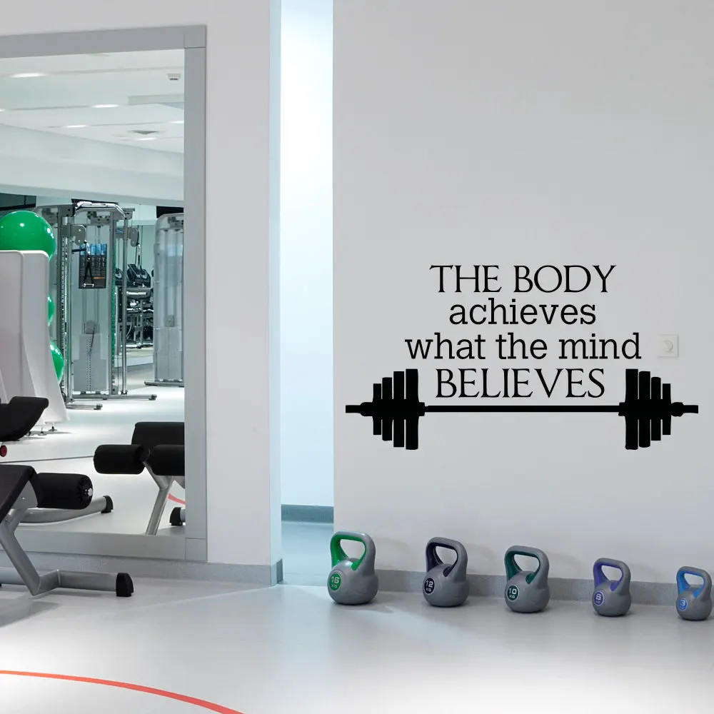 Sport Quote Gym Wall Decals Motivational Quotes Wall Stickers For Men Gym Decoration Removable Indoor Room Decor Poster X685|Wall Stickers| - Aliexpress