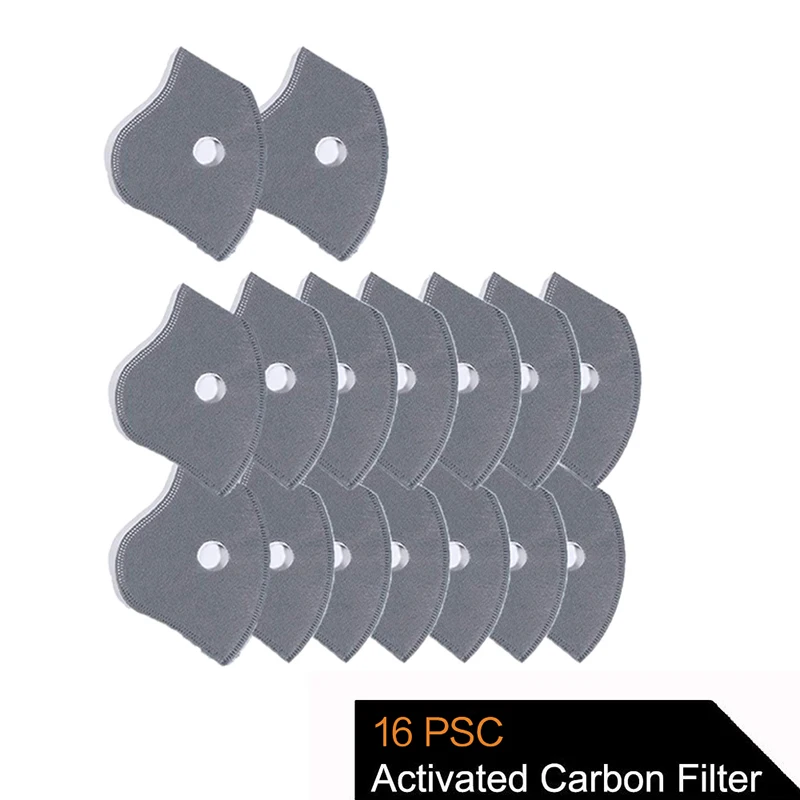 

16 pcs Activated Carbon N99 PM2.5 Filters 5 Layers Filtration Exhaust Gas Anti Pollen Allergy Dust Mask Replacement Filter for M