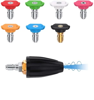 

4000 PSI Rotating Turbo Nozzle with 1/4" Quick Release Plug Connector for High Pressure Washers Car Washing Machine