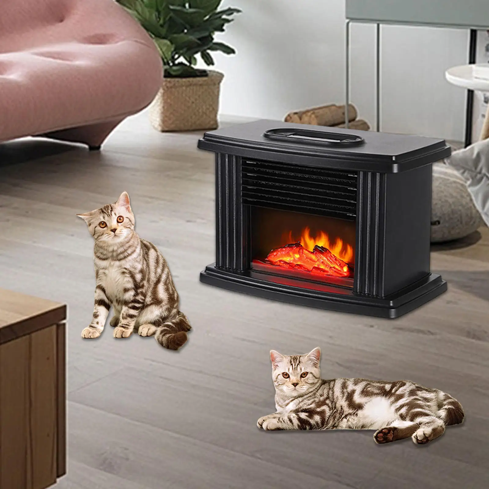 Electric Fireplace Freestanding Electric Stove Heater With LED Flame Effect  Warm Air Heater Heating For Winter Indoor - AliExpress