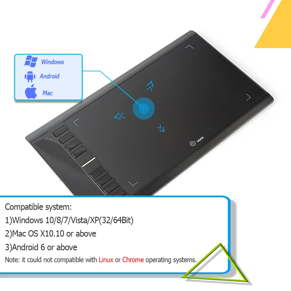 UGEE M708 Новая версия Смарт графический планшет 8192 уровней цифровой планшет 10x6 дюймов планшет для рисования для детей Поддержка Android
