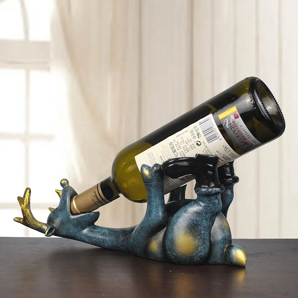 

European-style Creative Lying Fawn Resin Crafts, Home Living Room Wine Rack Decorations, Home Decorations