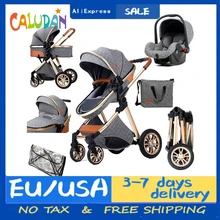 2021 New Baby Stroller 3 in 1 High Landscape Stroller Reclining Baby Carriage Foldable Stroller Baby Bassinet Puchair Newborn