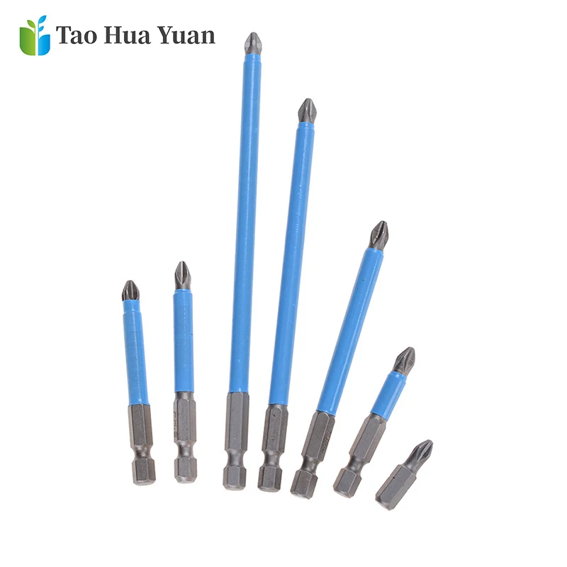 Tao Hua Yuan 7PCS PH2 Anti Slip Electric Screwdriver Bits Set Bits Hex Shank 25/50/65/70/90/127/150mm Power Tool Accessories AA