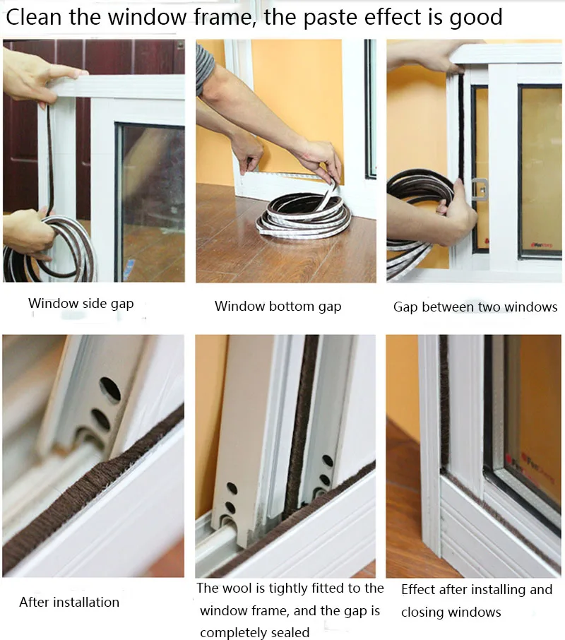 3Meters Brush Strip Self Adhesive Door Window Sealing Strip