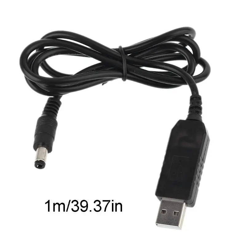 QC 3.0 USB To DC 12V 1.5A 5.5x2.1mm Step Up Cable Power Boost Line For WiFi Router LED Strip