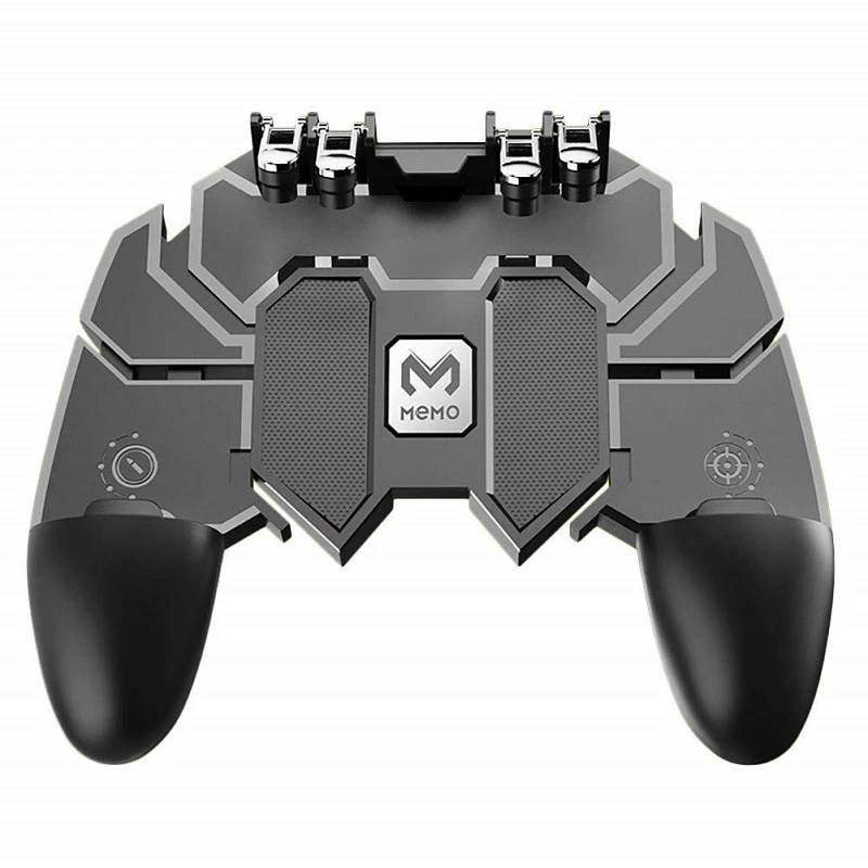for Pubg Game Gamepad AK66 6 Fingers Joystick For Mobile Phone Shooter Trigger Fire Button Game Controller Metal Trigger