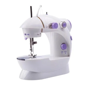Mini máquina De coser eléctrica De mano, máquina De coser De doble Pedal, máquina De Costura doméstica