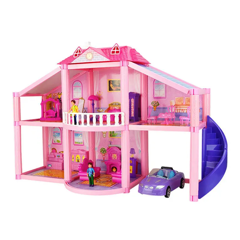 Поросенок игровой дом роскошный дом DIY собранная вилла 4-6 лет девочка образовательная игрушка подарок