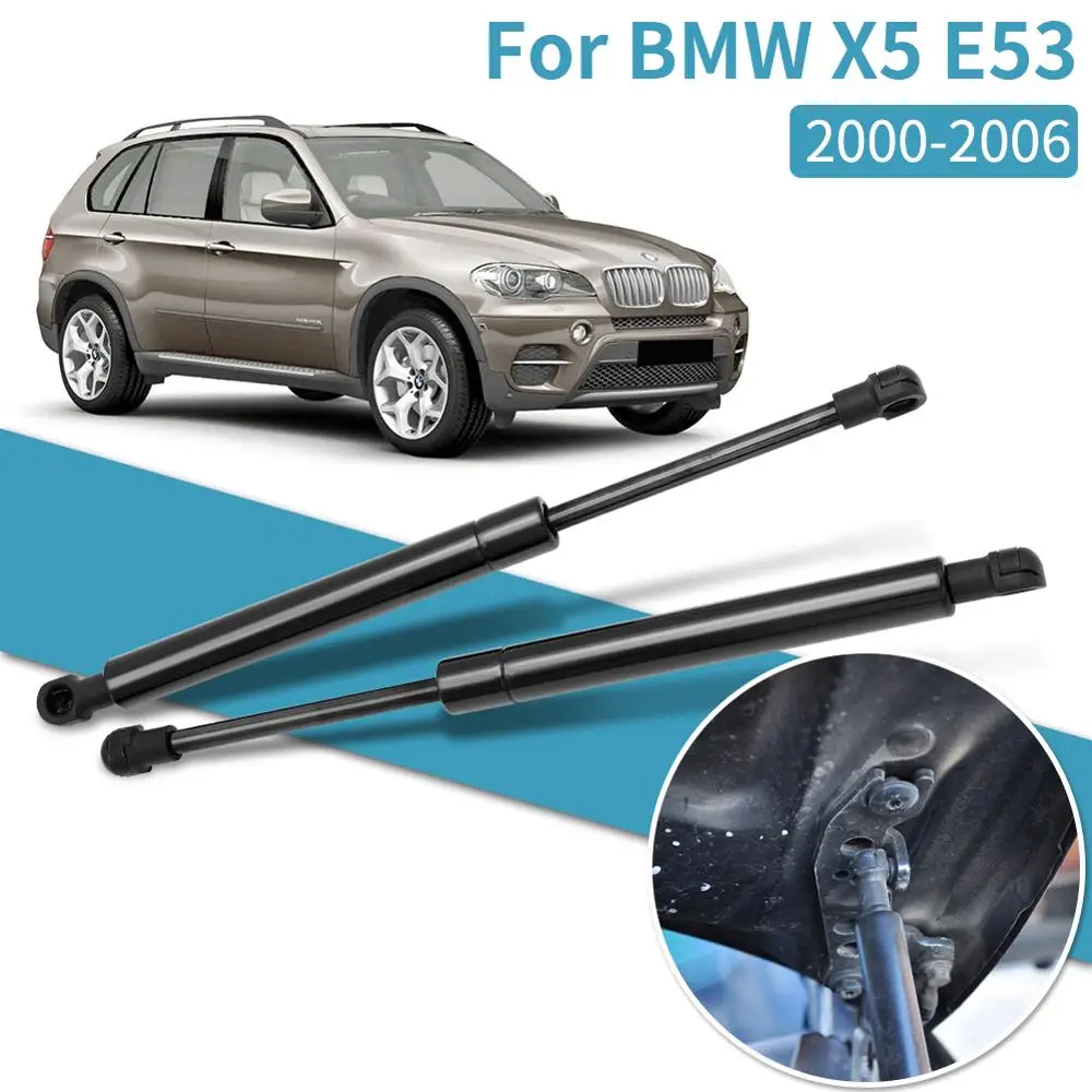 2x капота газовые поры Поддержка Распорки пружины амортизатора для BMW X5 E53 2000 2006