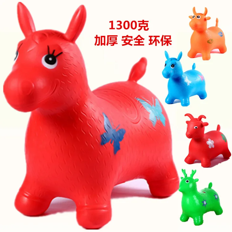 

Thick Explosion-Proof Brand New Material Inflatable PVC Material Jumping Horse Mixed-Color Mixture