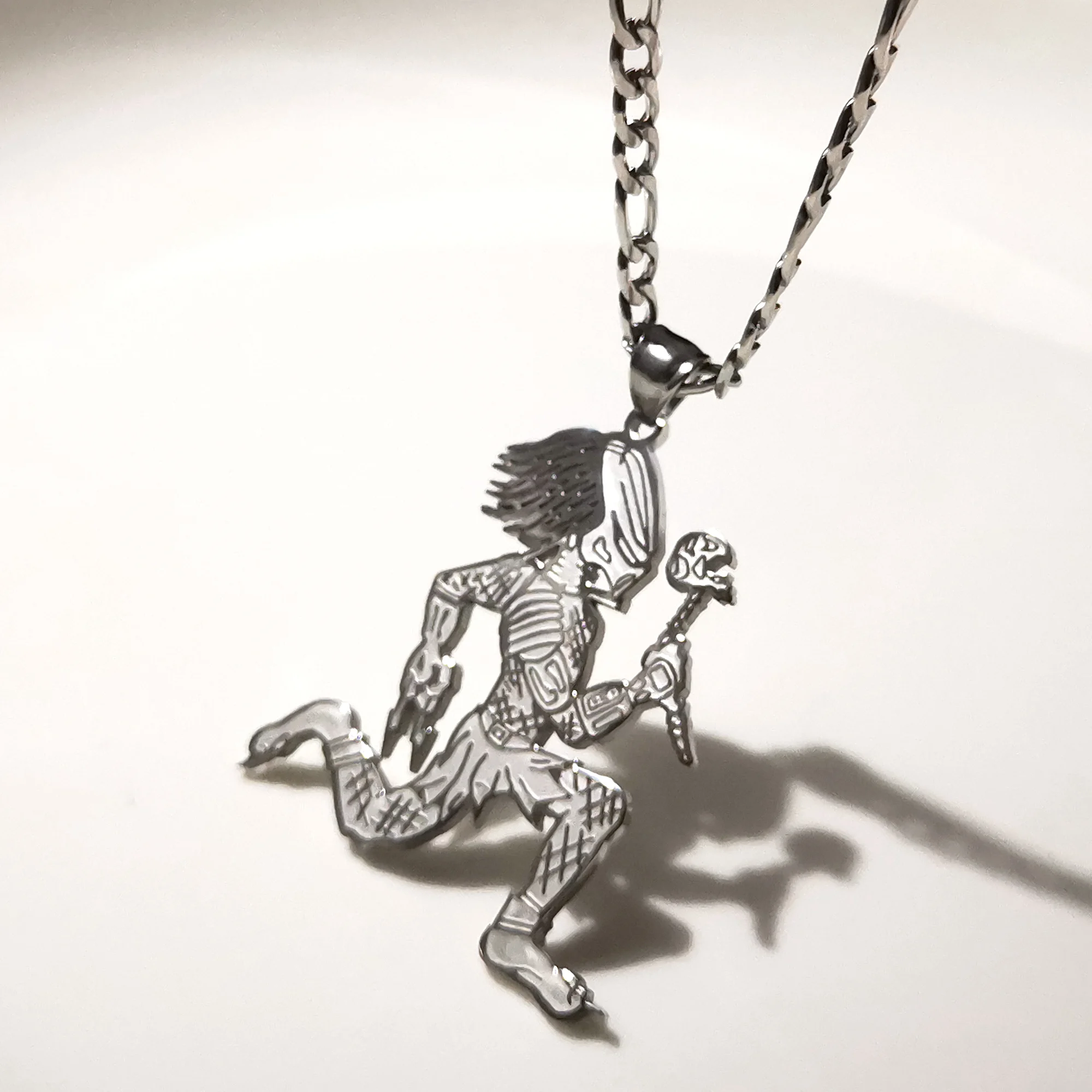 Large 2 inch Juggalo Predator Charm Stainless steel ICP HATCHETMAN Pendant Necklace curb chain 5mm 24 for Mens Gifts | Украшения и