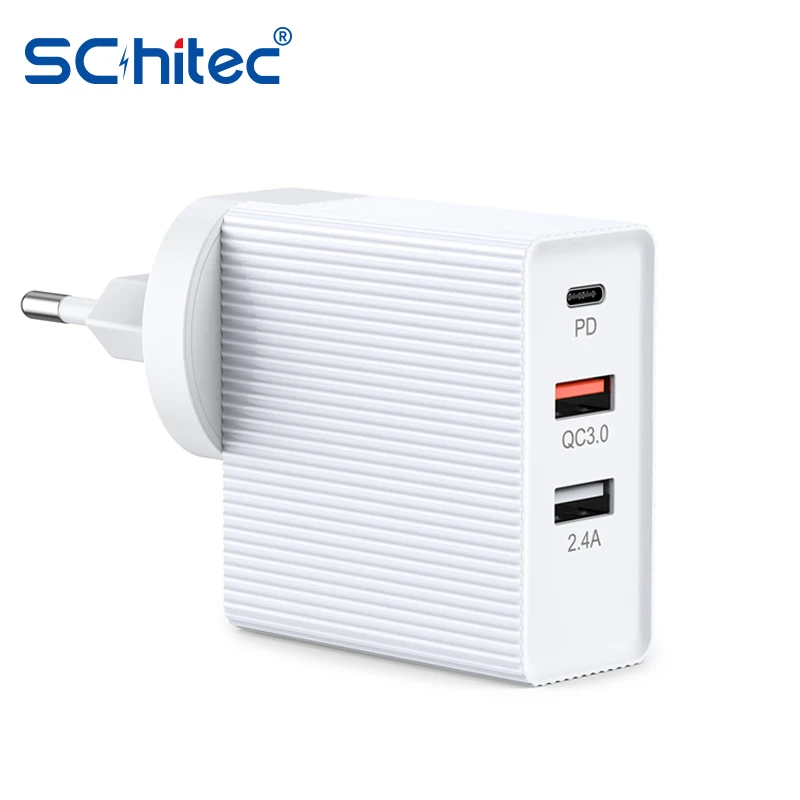 Устройство для быстрой зарядки Schitec 4 0 3 QC PD 45 Вт быстрое зарядное устройство QC4.0