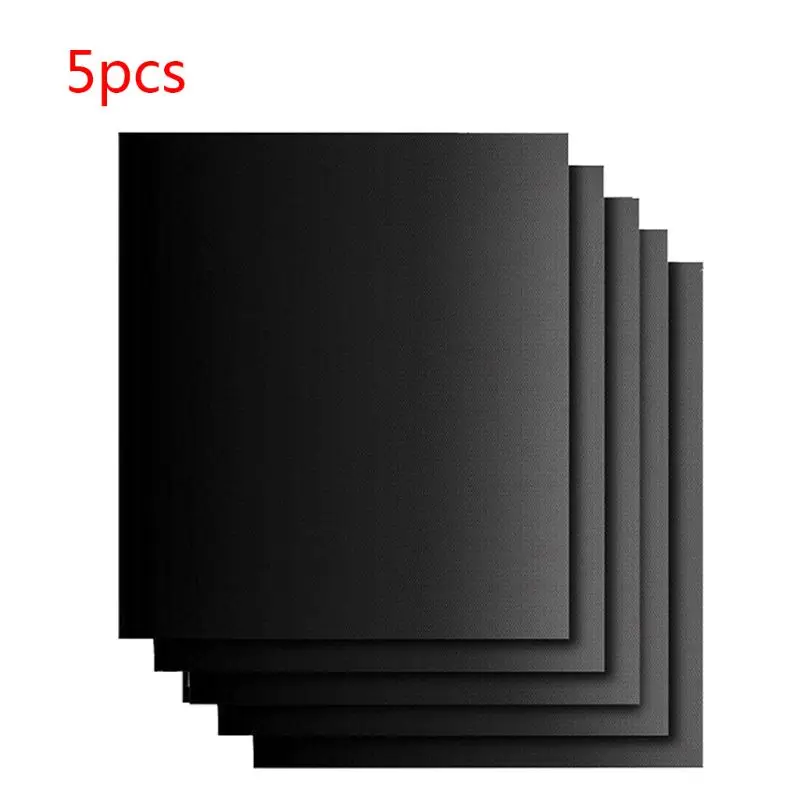 

5pcs Non-stick Teflon Barbecue Grill Cooking Baking Mat Grilling Foil Heat Resistance Easily Clean Kitchen Tools