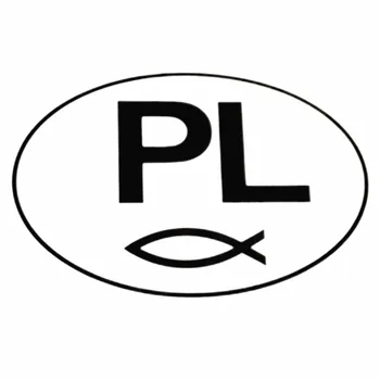 

CS-1622# PL POLAND pelka FISH reflective funny car sticker vinyl decal silver/black for auto car stickers styling car decor