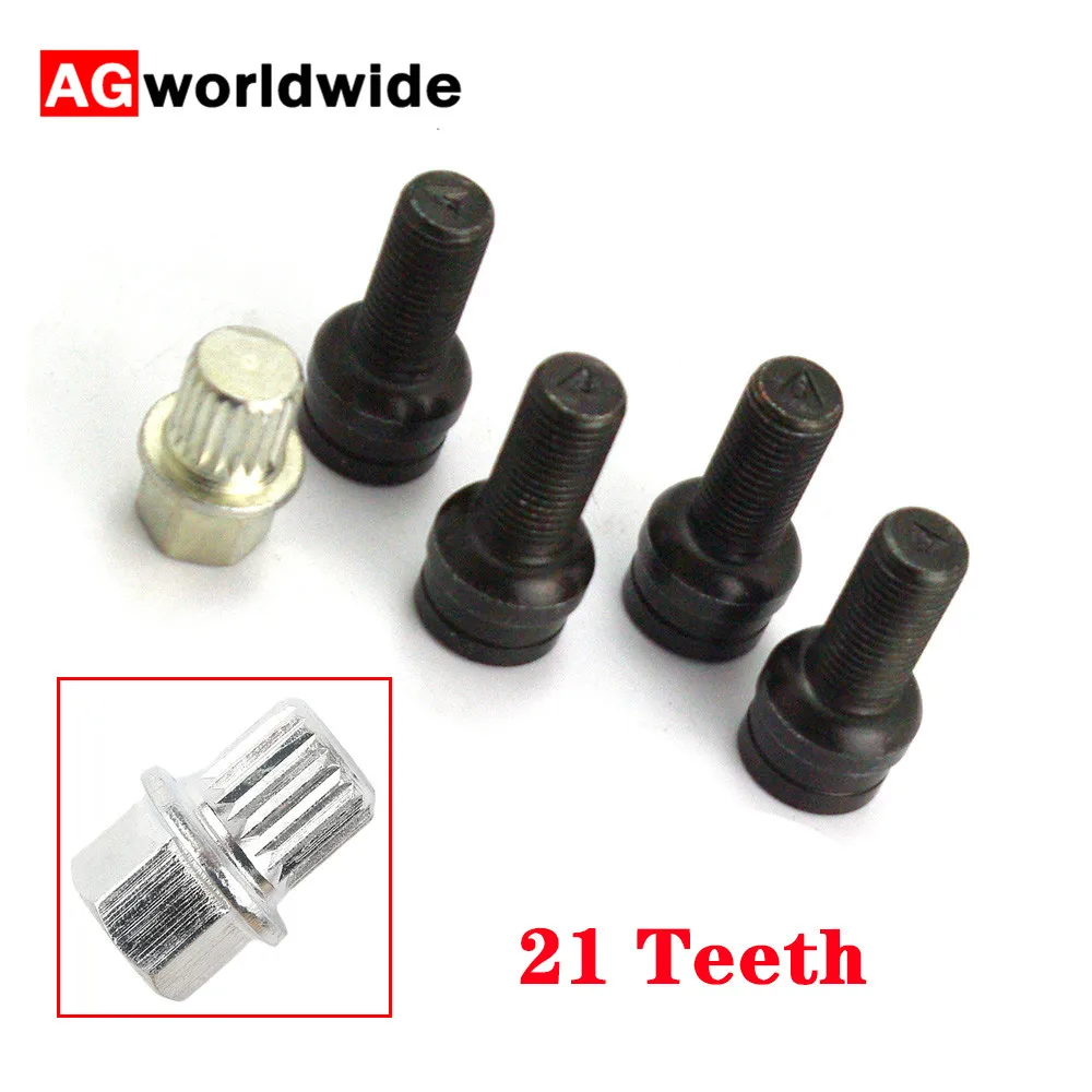 X5 Set Antitheft Wheel Screw Bolt Lock Nut Key Adapter 8d0601139f 009
