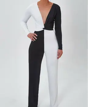 

New Women Sexy Long Sleeve Romper Jumpsuit Stretchy Bodysuit Club Bodycon Pants