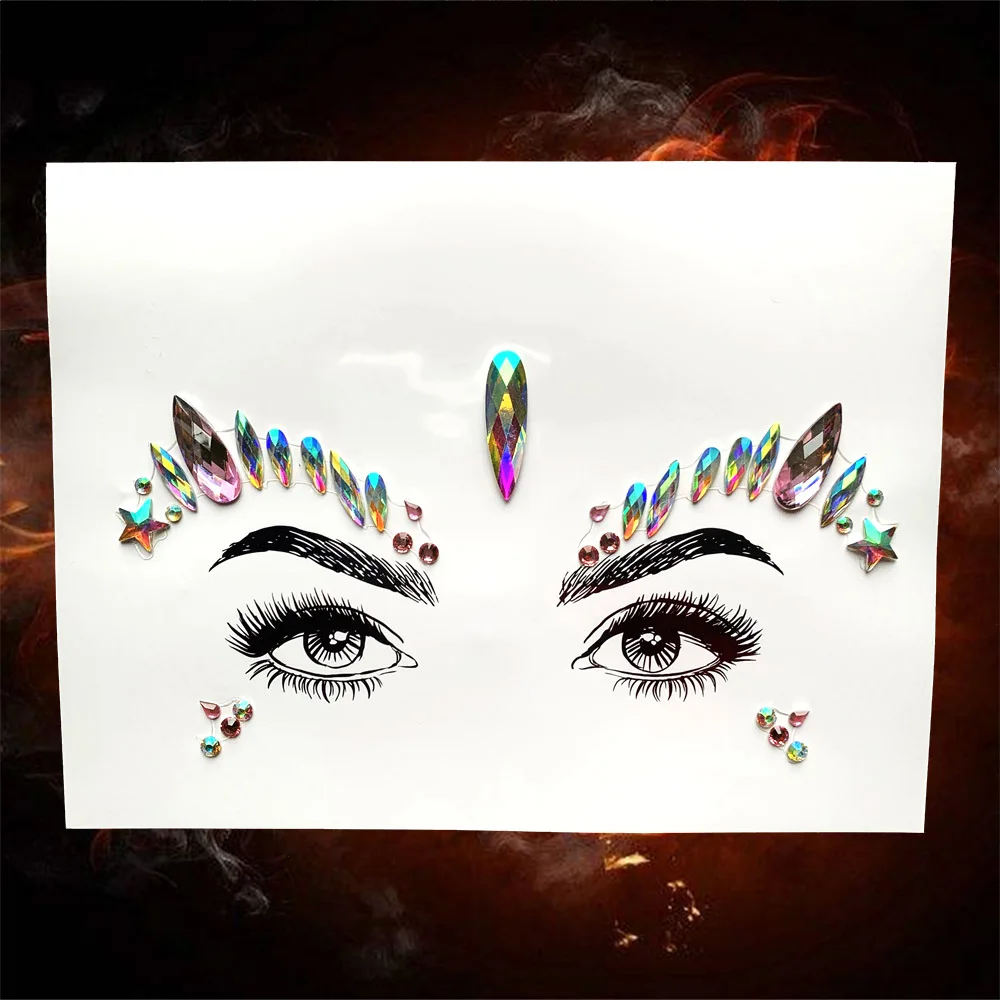 QBL179 Женская мода Flash Eye стикер для драгоценных камней стразы украшение для лица ручной работы боди-арт украшения для глаз Декор стильные инструменты для вечерние - Цвет: QBL179