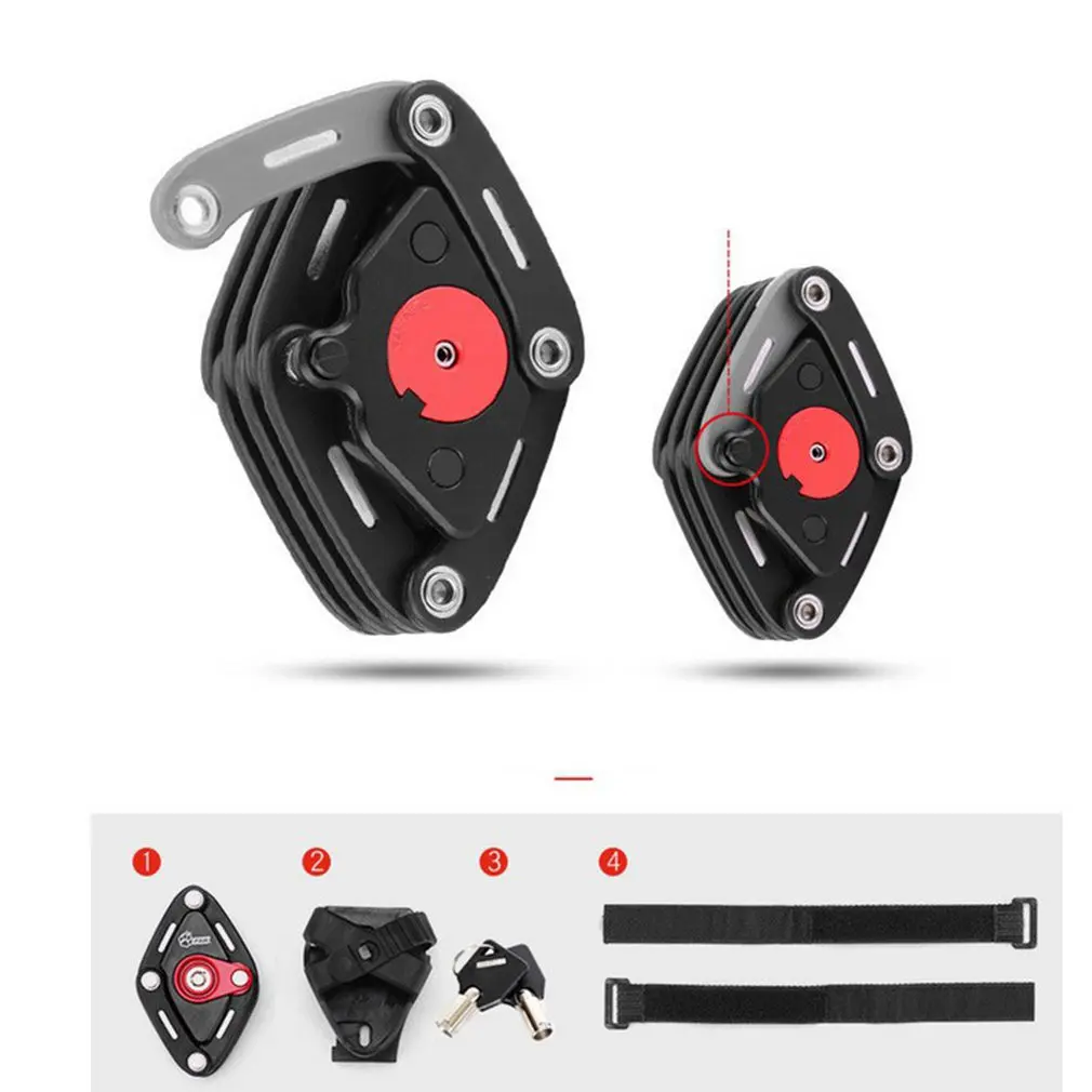 Bike Locks With Anti-Theft Mountain Folding Dead Fly Bicycle Chain Burger Lock