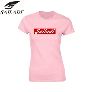 

Sailadi Brand Women Fashion Short Sleeve Performance Cotton Round neck Outdoor sports T-shirts free shipping size S-XL S2202