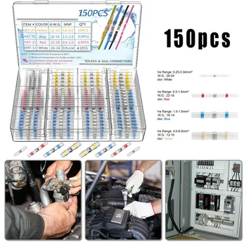 

150Pcs Terminal Connector Electronic Tubing For Car Motorcycles Ships White/Red/Blue/Yellow Connector Terminals With Box