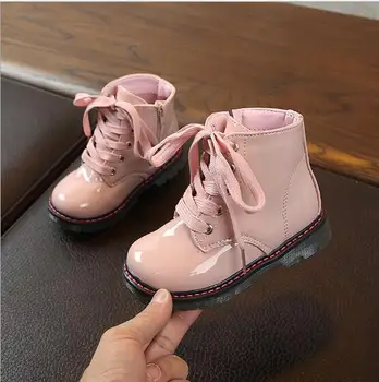 

Kids Boots Leather New Autumn Fashion Floral Flower Print Children Baby Martin Boots Cute Casual Girls Boots Shoes EU 21~30