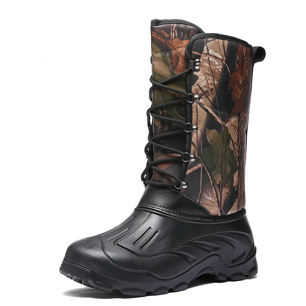 Ботинки для рыбалки; Мужская Уличная обувь для кемпинга; водонепроницаемые охотничьи сапоги для пеших прогулок; Мужская тактическая Нескользящая теплая обувь для альпинизма; Мужская обувь для рыбалки - Цвет: 601-Maple