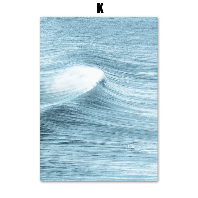 Coconut Palm Leaf Spray Conch Starfish Beach Nordic Posters Prints Blue Sea Art Canvas Painting Wall Pictures For Bedroom Decor K