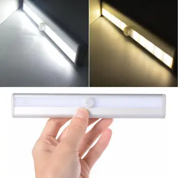 

Induction Light LED Night Lights 10LED PIR Sensor Wardrobe Cupboard Emergency Closet Battery Power Creative Portable