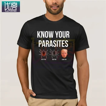 

Know Your Parasites Dump President Trump Parasite Lunatic T-Shirt Amazing Short Sleeve Unique Cotton Tee Shirt Present