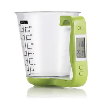 

Digital Display Measuring Cup Kitchen Scales Digital Beaker Libra Electronic Tool Scale with LCD Temperature Measurement Cups
