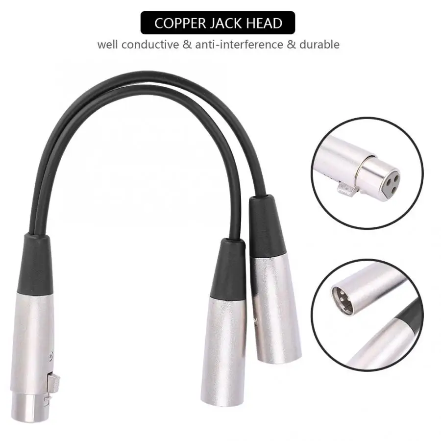 30 см микрофон 3 Pin XLR патч аудио кабель удлинитель Женский двойной мужской разъемы электроинструменты аксессуары