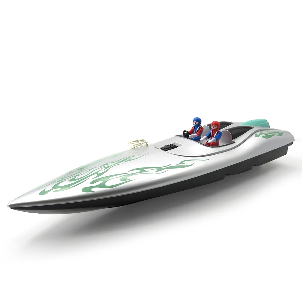 Rc лодка Flytec 2011-9 1/18 4CH 46 см 40 МГц Серебристая гоночная лодка 15 км/ч без батареи RTR игрушки серебряные уличные детские игрушки