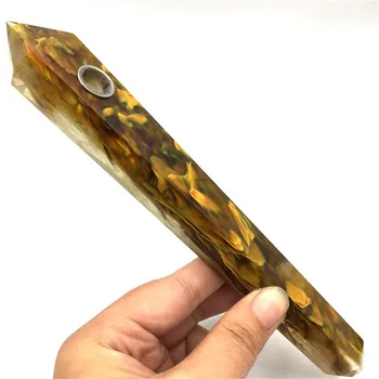 

Sell Synthetic Tiger Skin Smelt Stone Crystal Cigarette Holder Lengthened Smoking Pipe