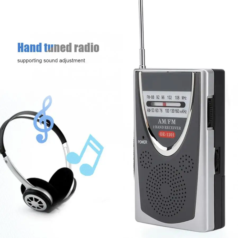 Мини Портативный двухдиапазонный FM/AM ручной настройки профессионального радио с