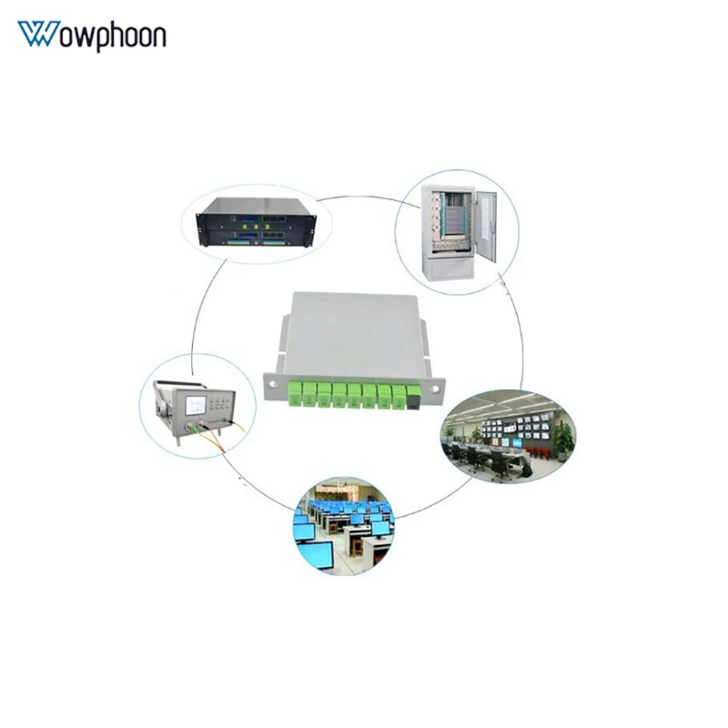 Divisor de Fibra Óptica de Modo Único com Caixa Óptica Divisor Ftth Fbt Casal Abs sc Apc 1x8 Plc 4 ABS SC APC 1x8 PLC divisor De