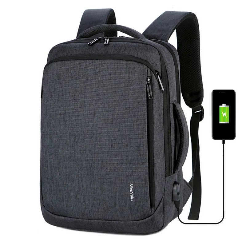Мужской рюкзак с зарядкой от usb 15,6 дюймов, рюкзак для ноутбука, мужской бизнес рюкзак, Оксфорд, Водонепроницаемый Многофункциональный рюкзак для путешествий