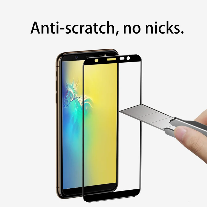 Защитное стекло закаленное для Samsung Galaxy J4 J6 Plus 2018 J7 J8 J3 A7 A9 A6 A8 2018|Защитные стёкла и