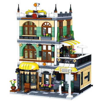 

Architecture Building Blocks Creator Expert Technic City Street European Houses Rome Store restaurant Designer Bricks for Kids