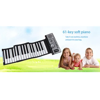 

Smart Folding Piano Portable 61 Keys Professional Built-In Speaker Sound for Beginner Instrument Accessories Hand-Rolled Pianos
