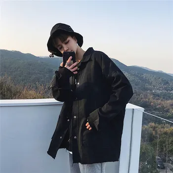 

Big Size Men Jacket Denim Single Breasted Oversize Vintage Clothes Japanese Streetwear Mens Jackets And Coats Males Black Coat