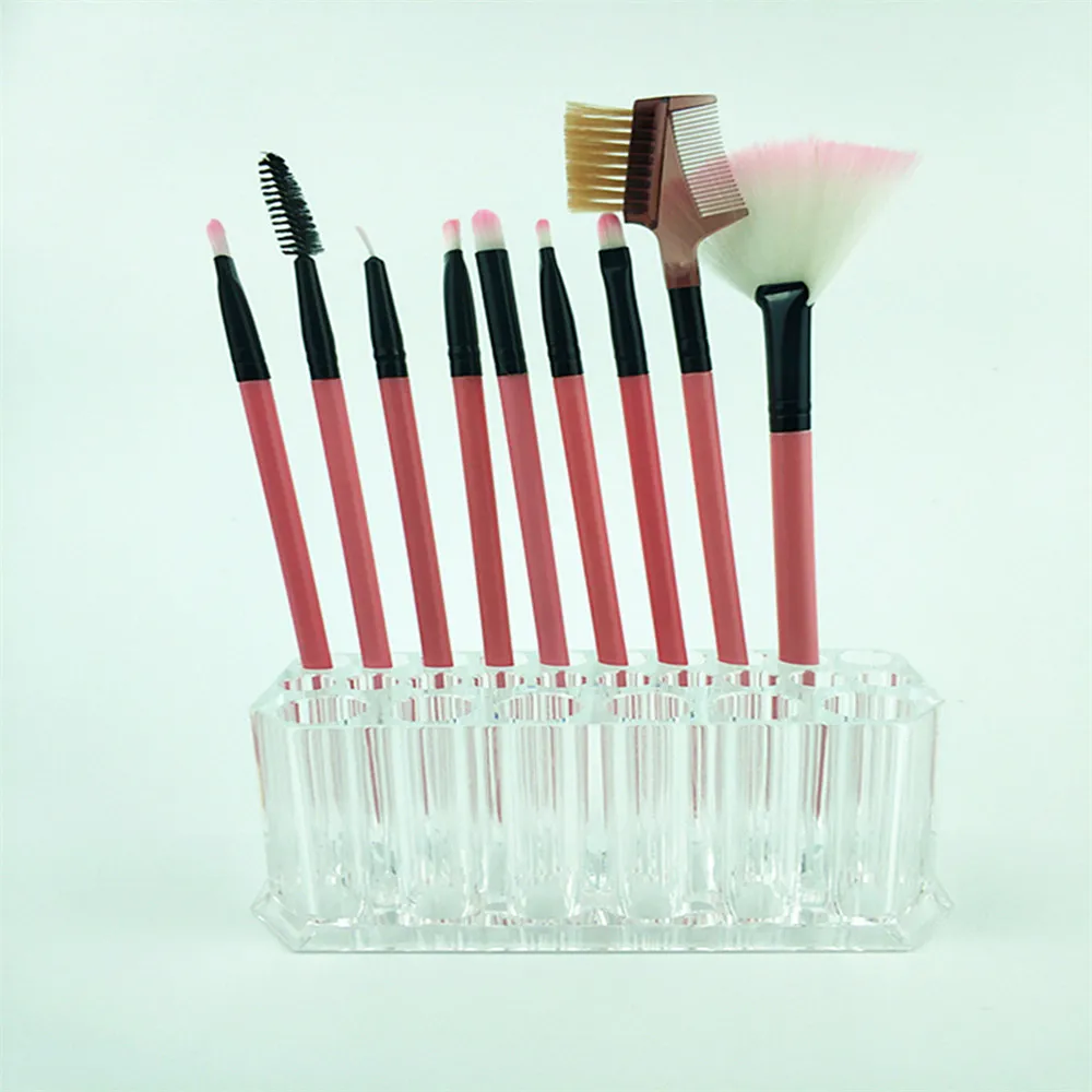 

26 Holes Acrylic Brush Lipstick Holder Makeup Organizer Cosmetic Stand Storage Case